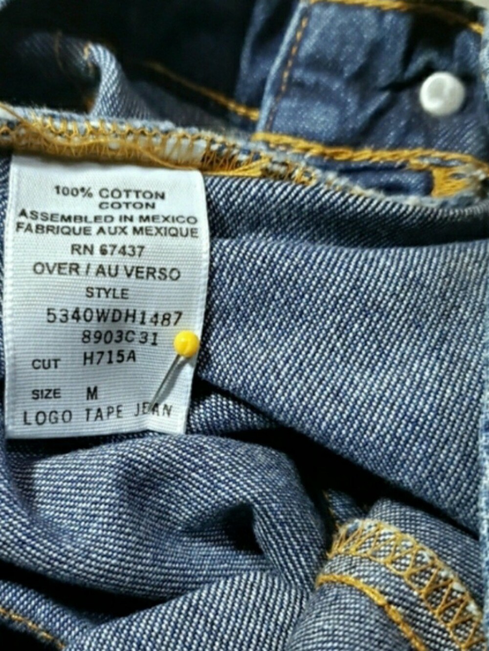 Ralph Lauren High Waist Wide Leg Drawstring Logo Jeans - Picture 5 of 5